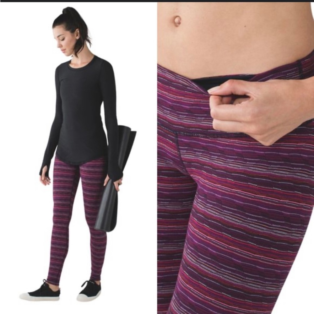 Lululemon, Wunder Under 31” HR Leggings, space dye twist, size 4